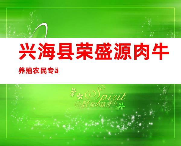 兴海县荣盛源肉牛养殖农民专业合作社